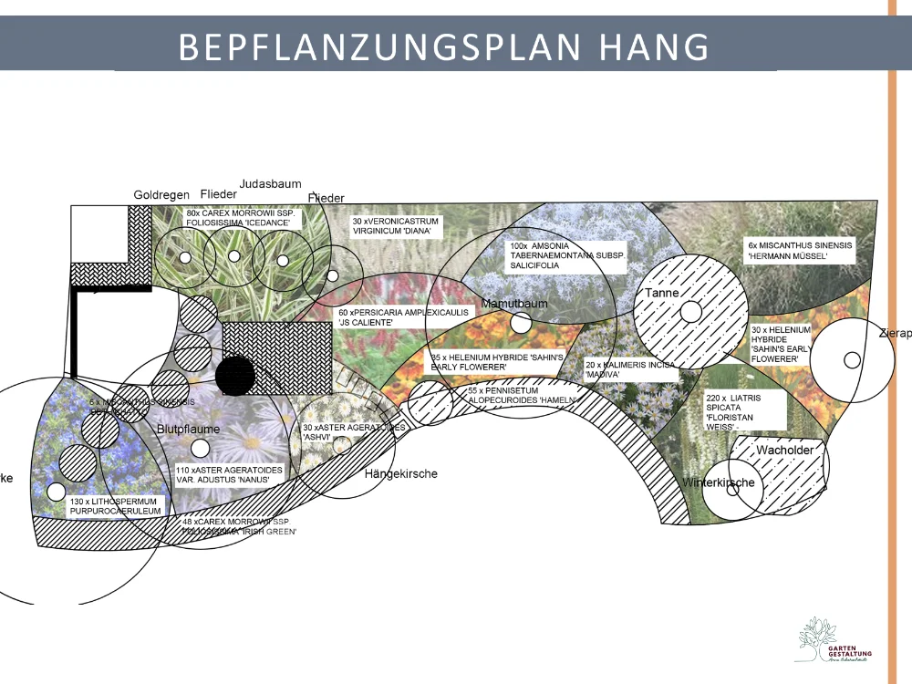 Bepflanzungsplan für Hangbepflanzung